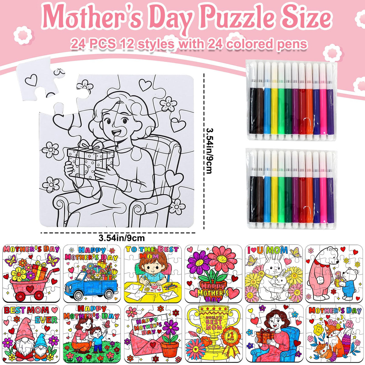 ERTIUANIO Mothers Day puzzle featuring a bear for group crafts
