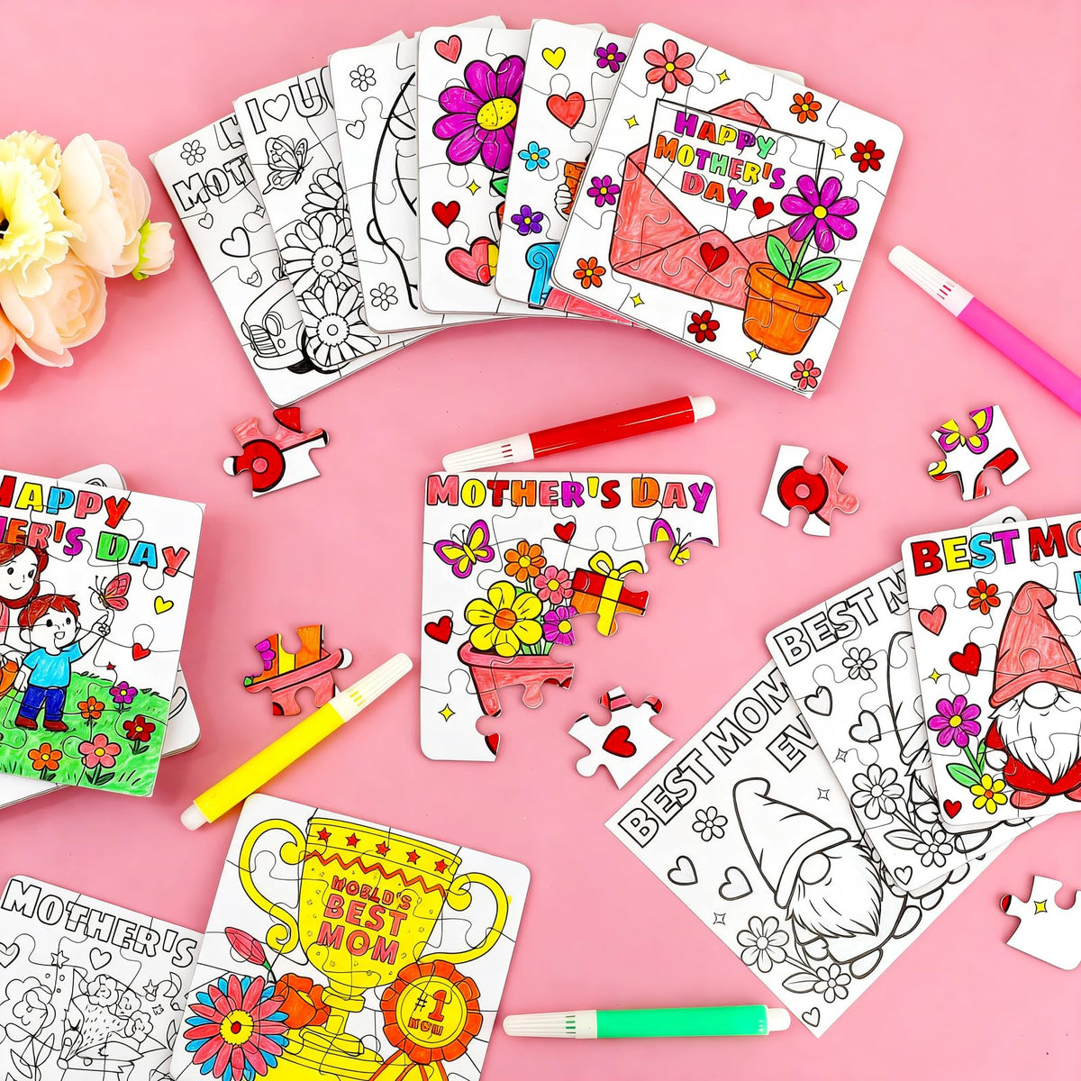 ERTIUANIO puzzle heart design supporting fine motor skills during DIY sessions