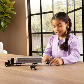 ERTL 1/64 scale dimensions guide for pretend logistics planning