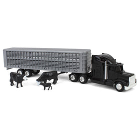 ERTL 1/64 silver cattle trailer shows durable construction for daily play