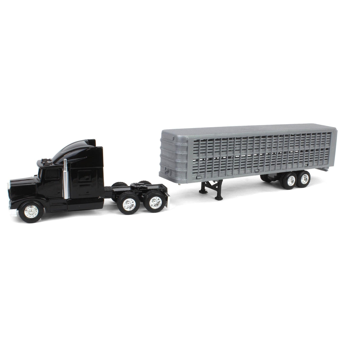 ERTL 1/64 trailer side view demonstrates open access for loading cattle