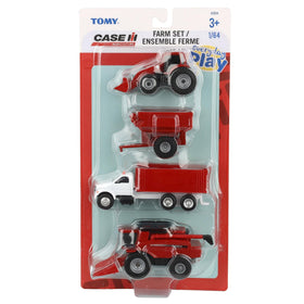 ERTL Case IH Harvest 4 Piece Set die-cast chassis: durable build for collectors and kids.