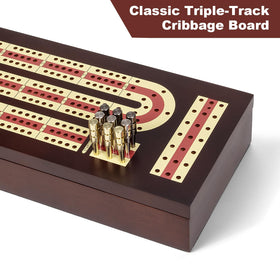 ESENHARBER cribbage board continuous 3-track layout for competitive play.