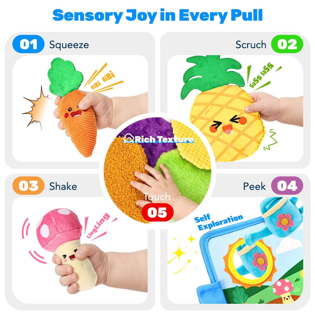 Esjay baby-safe mirror toy enhances self-recognition during playtime