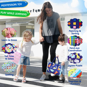 Esjay Busy Board letter threading page helps spelling and awareness.