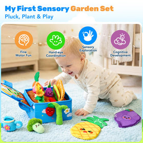Esjay garden fruit crinkle tissues stimulate textures and auditory cues for curious babies