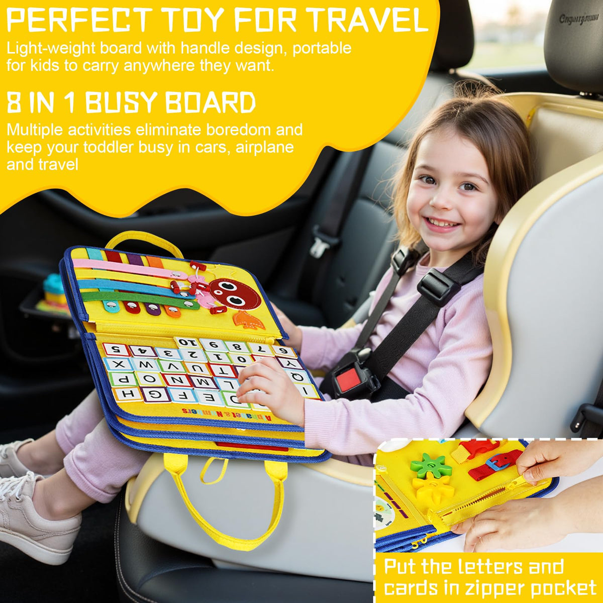 Esjay busy board clock and calendar page enhances cognitive awareness during play