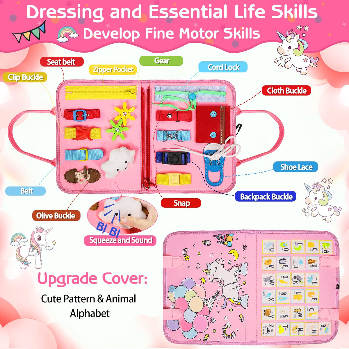 Esjay Busy Board shoelace panel supports concentration and hand-eye coordination