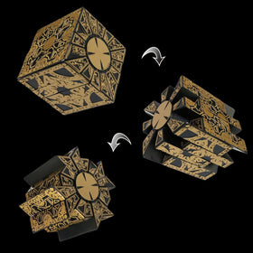 ESMGVAR Hellraiser box opened to reveal disc rotation for dramatic cosplay scenes