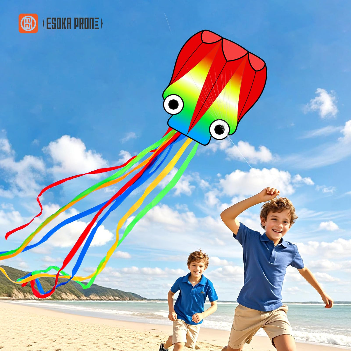 ESOKA PRON QC Octopus kite playful design enhances the sky show.