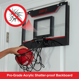 ESPN includes two mini basketballs and a pump for immediate play