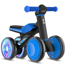 ESPRAY balance bike front view with glowing wheels for a safe first ride
