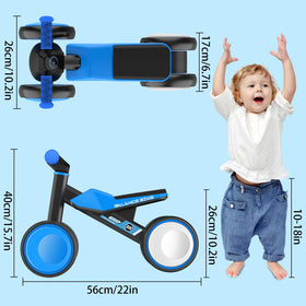 ESPRAY bike seat adjustment shows growth from 10.2 to 12.42 inches for babies
