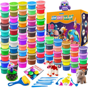 ESSENSON air dry clay 80 colors palette for creative color mixing.