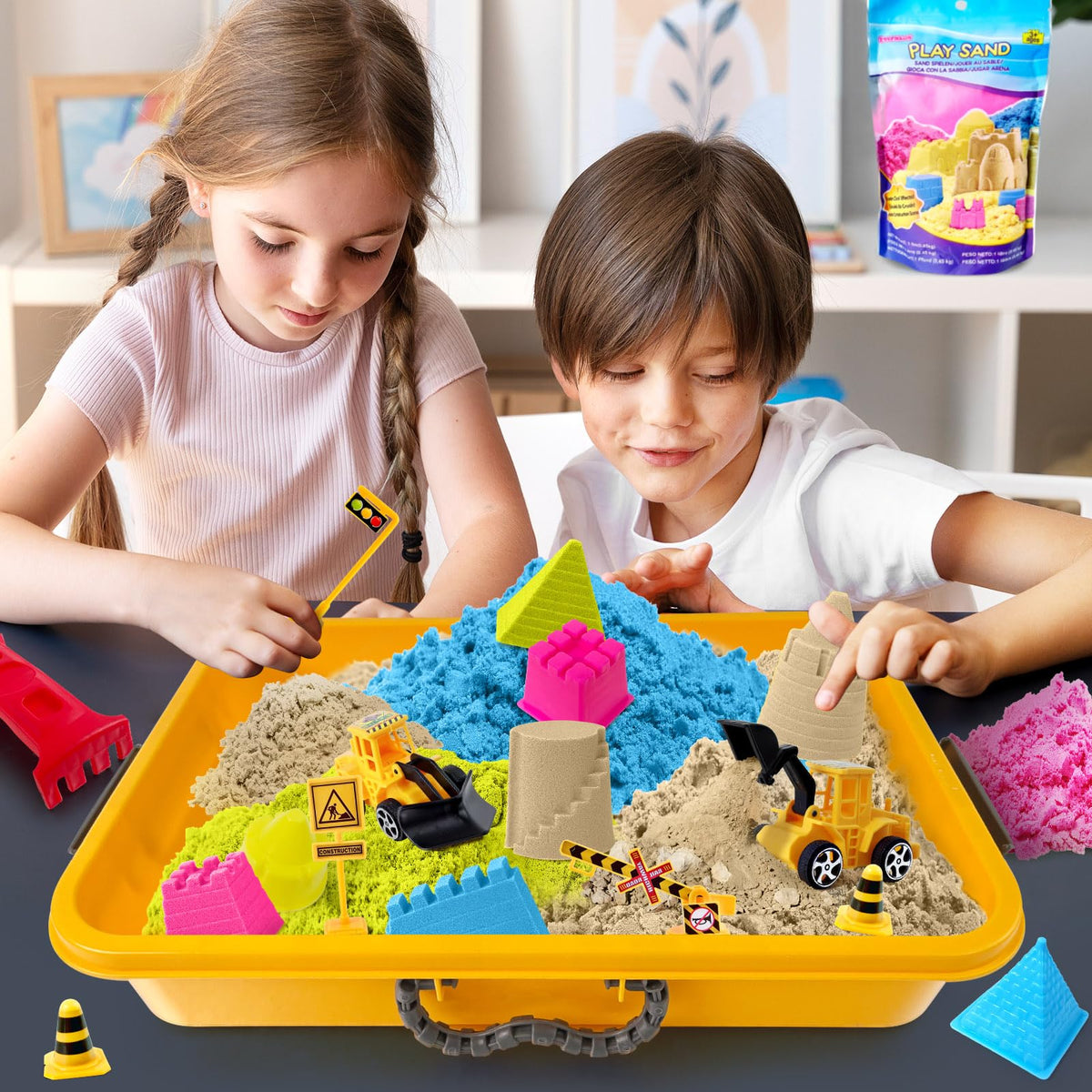 Essenson construction sand set shown as a gift for curious kids.