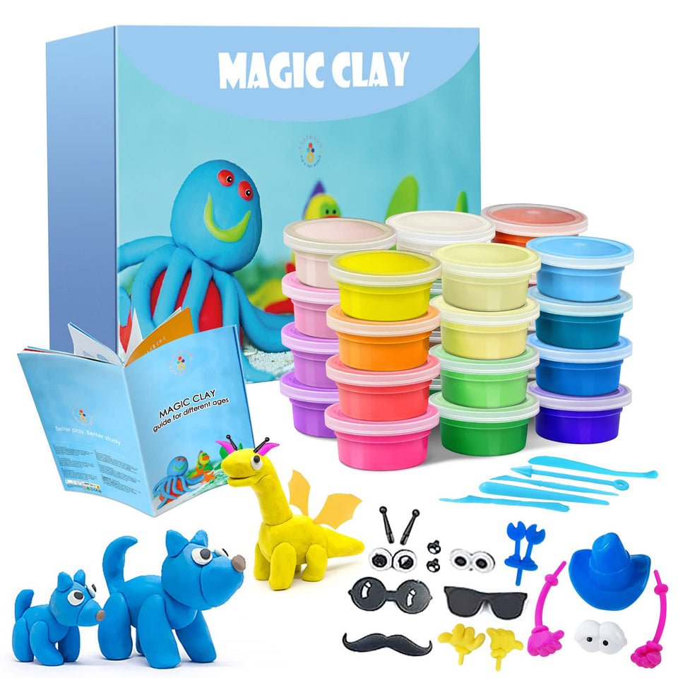ESSENSON Modeling Clay Kit with 24 colors, vibrant palette for creative play and learning