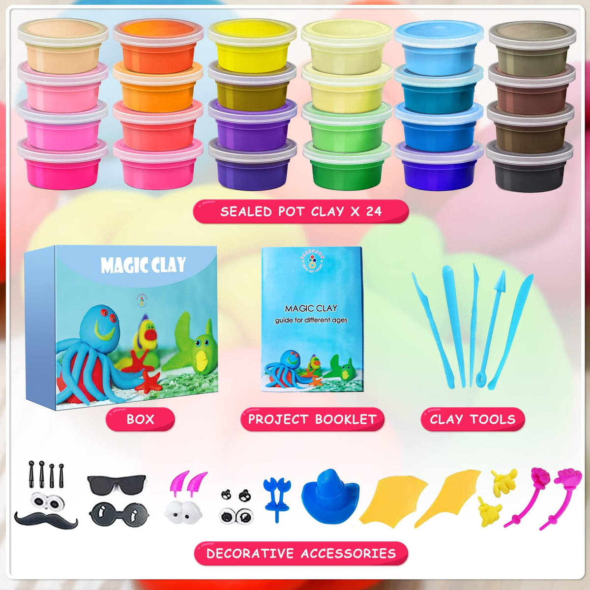 ESSENSON Modeling Clay Kit includes tools for precise sculpting and easy projects