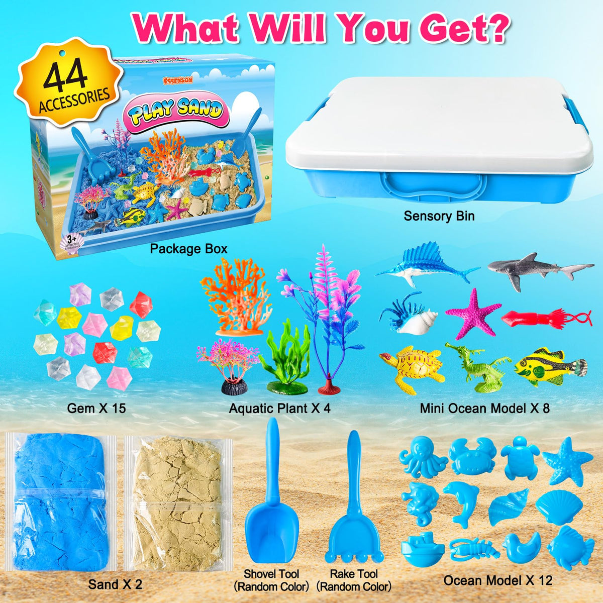 ESSENSON ocean molds enabling sea-creature pretend play and fine motor practice