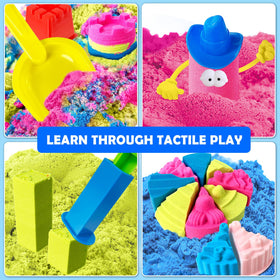 ESSENSON sand castle molds ready for indoor or outdoor sandbox shaping.