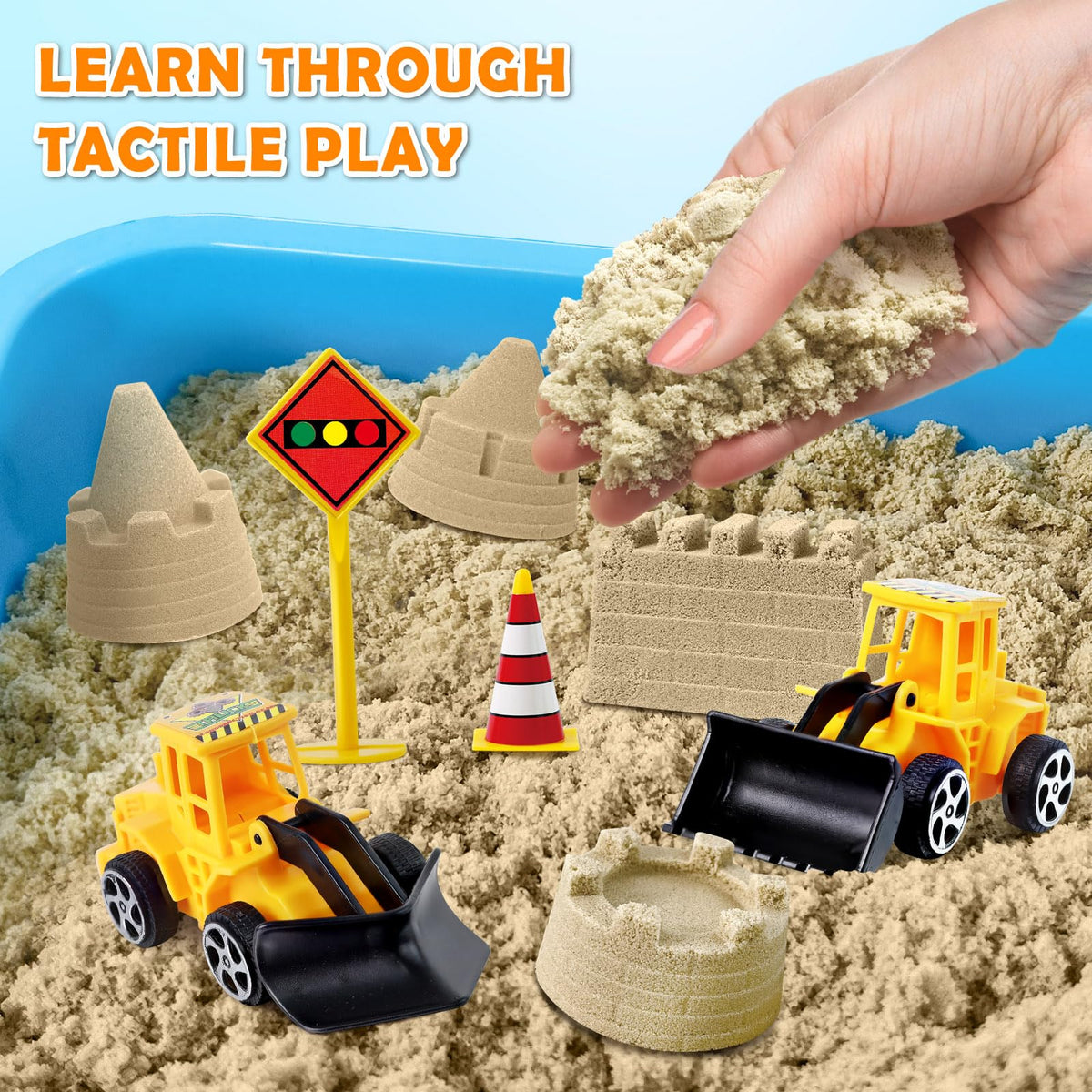 ESSENSON scoops and builders improve hand-eye coordination while exploring textures.