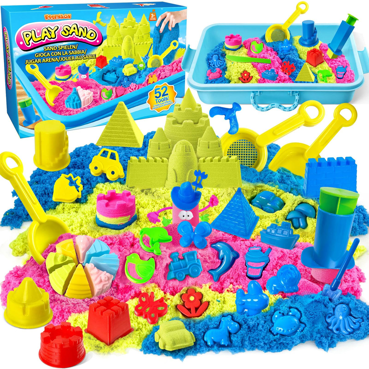 ESSENSON sensory bin with 52-piece kit supports imaginative play and fine motor skills.