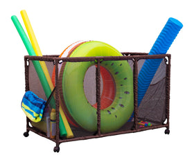 Essentially Yours Pool Noodles Holder neatly organizes pool toys and gear