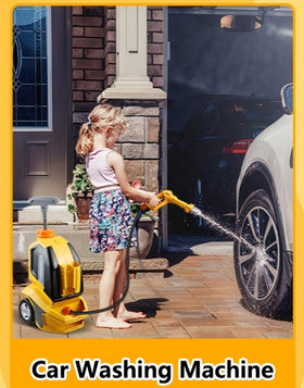 Essovee Kids Clean Car Wash Toy wheel action supports easy tug-and-pull mobility.