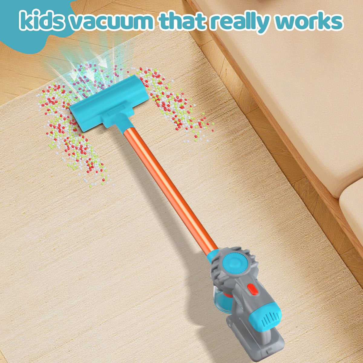 Essovee 3-in-1 kids vacuum attachments with direct suction, crevice tool, and wide nozzle