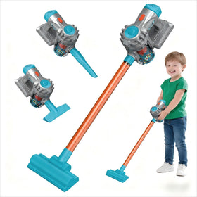 Essovee kids vacuum toy blue front view showing real suction for pretend play