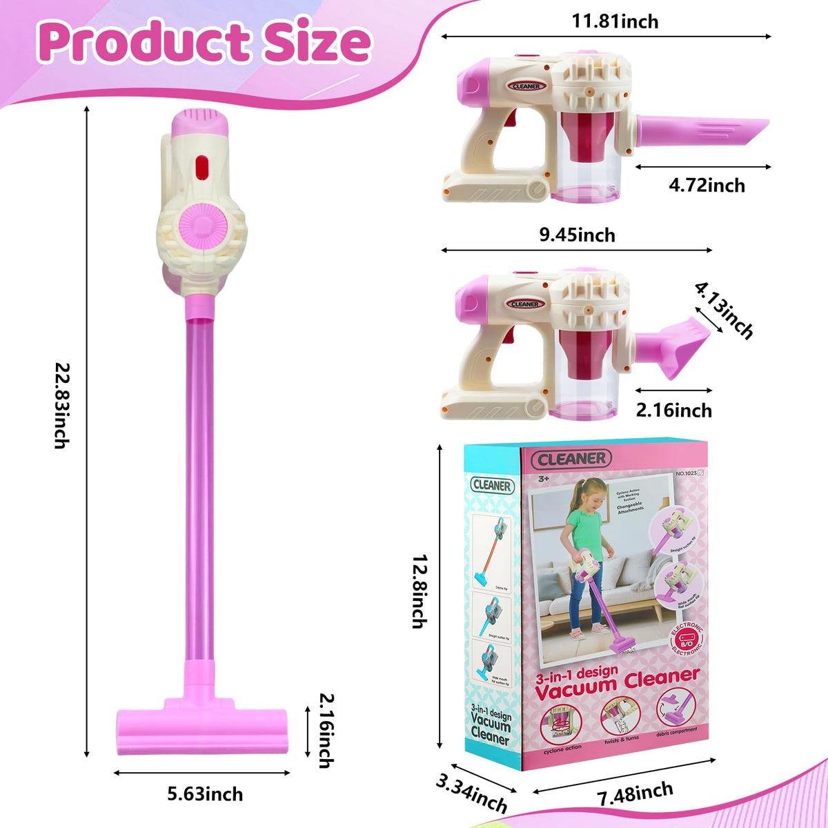 Essovee toddler vacuum toy ergonomic design fits small hands easily