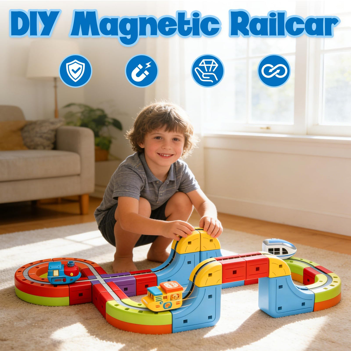 ESSVEIGQUA 3D infinity cube tracks provide mesmerizing anti-gravity-inspired play.