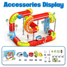 ESSVEIGQUA Flexible race track pieces enable instant creative layouts on any surface.