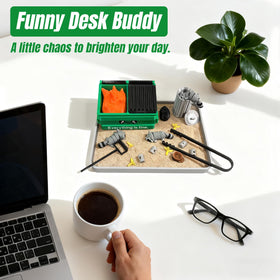 Estairkas Dumpster Fire Zen Garden mini-dumpster is perfect for small desks