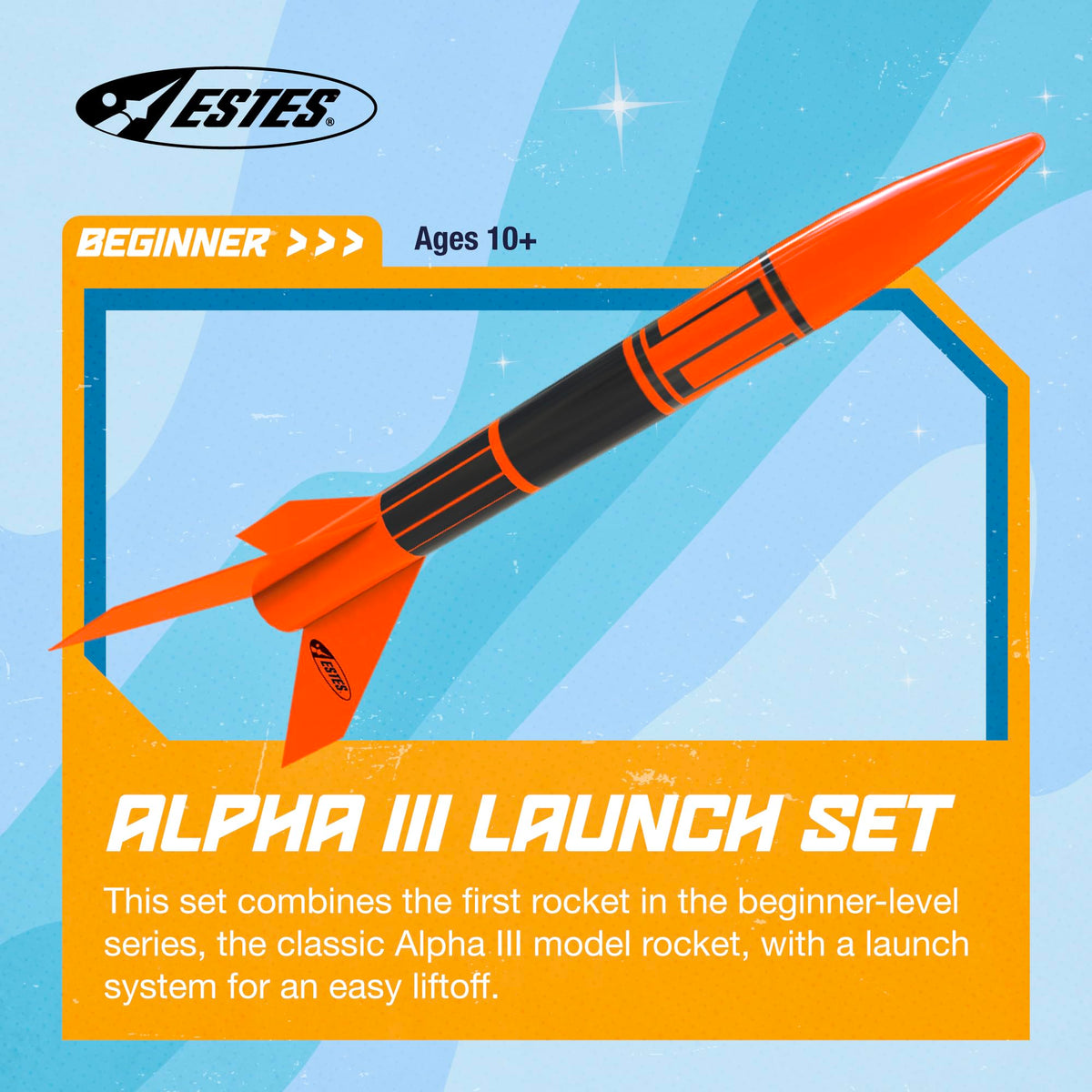 Estes Alpha III nose cone designed for stable, accurate flights.