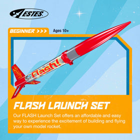 Estes Flash launch pad set up for stable, safe launches