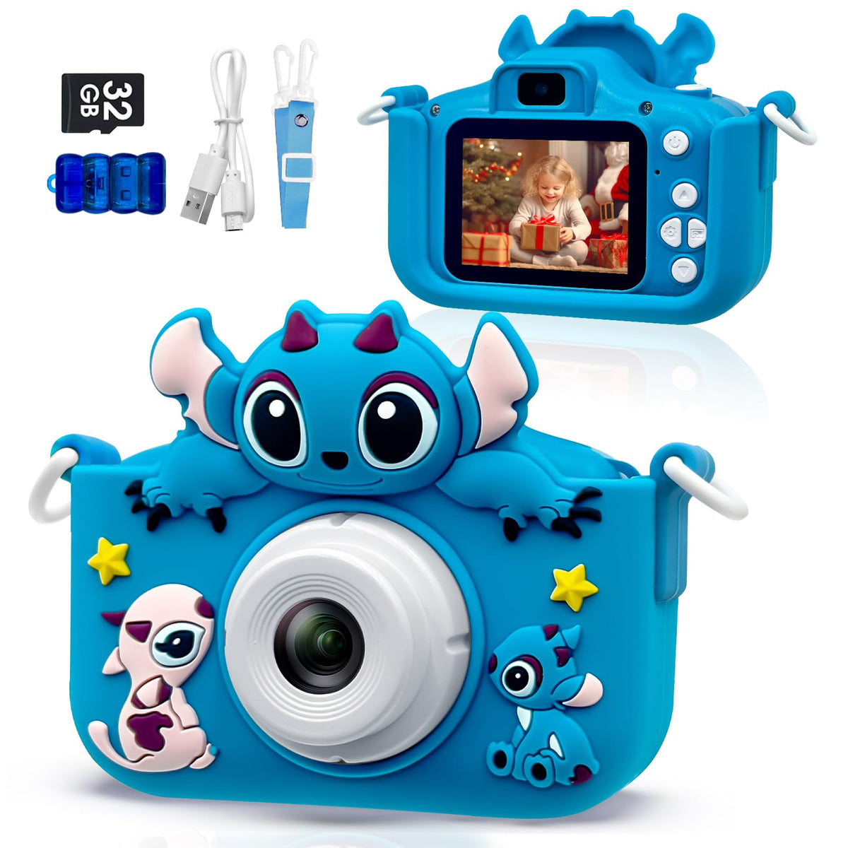 ESTFUN Kids Camera dual lenses for vivid photos and fun selfies