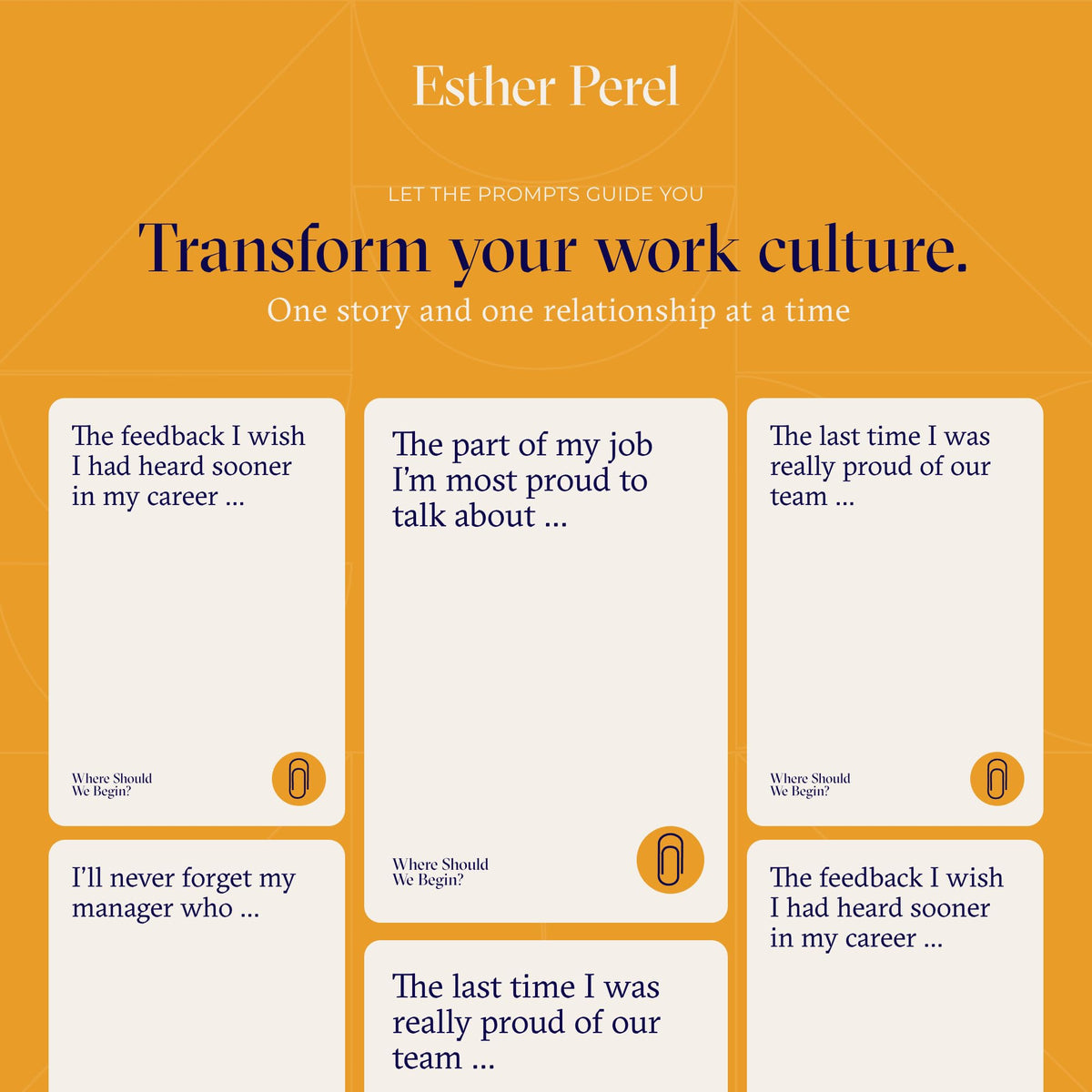 ESTHER PEREL remote-work conversation cards support connection across distributed teams