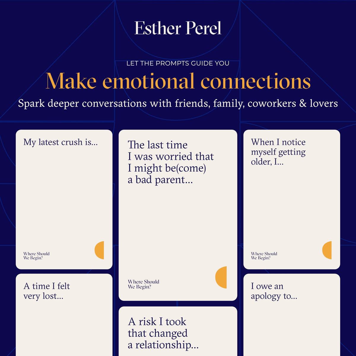 ESTHER PEREL Where Should We Begin? date night setup invites intimate conversations