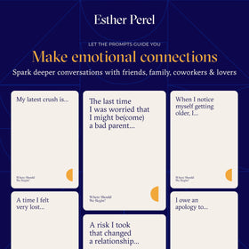 ESTHER PEREL Where Should We Begin? date night setup invites intimate conversations