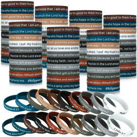 Estune Bible verses bracelets pack in close-up, showing soft silicone and daily inspiration