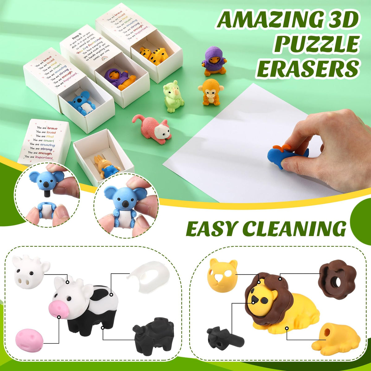 Estune dolphin eraser features vivid colors for engaging learning rewards.
