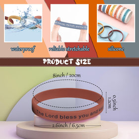 Estune Motivational Quote Rubber Wristbands closeup—soft silicone with positive messages for daily motivation.