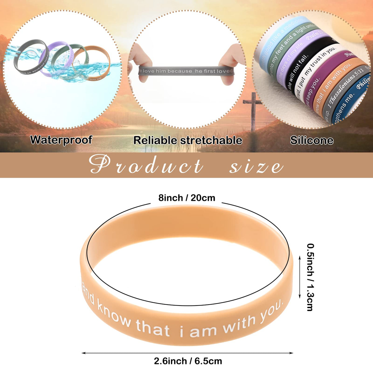 Estune Motivational Quote Wristbands silicone uplifting messages for gifting.