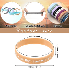 Estune Motivational Quote Wristbands silicone uplifting messages for gifting.