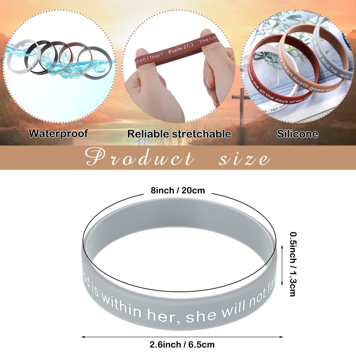 Estune silicone wristbands highlight soft material for comfortable all-day wear