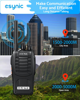 eSynic walkie talkies original earpieces for clear audio in noisy environments