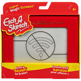 Etch A Sketch Classic Red left knob enables horizontal line control.