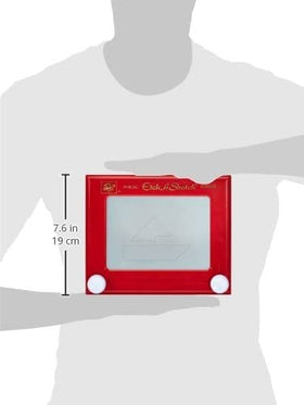 Etch A Sketch Classic Red right knob enables vertical line control.