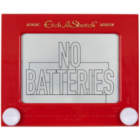 Etch A Sketch Classic Red screen drawing for simple, imaginative doodling.
