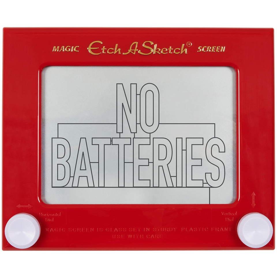 Etch A Sketch Classic Red screen drawing for simple, imaginative doodling.